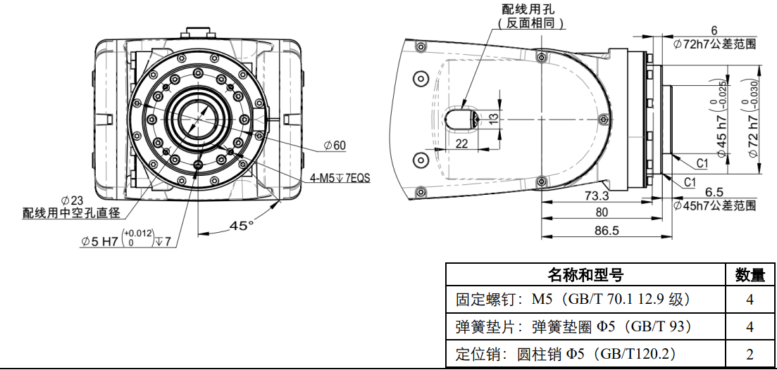最后法兰装置接口图